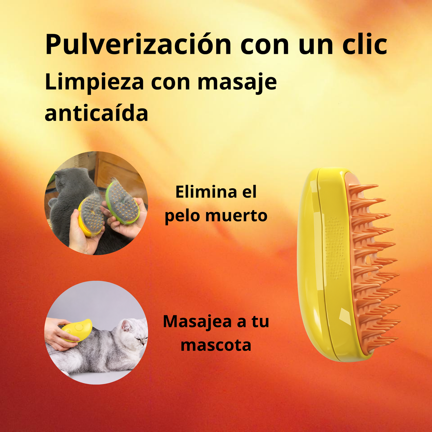 Cepillo de vapor para mascotas