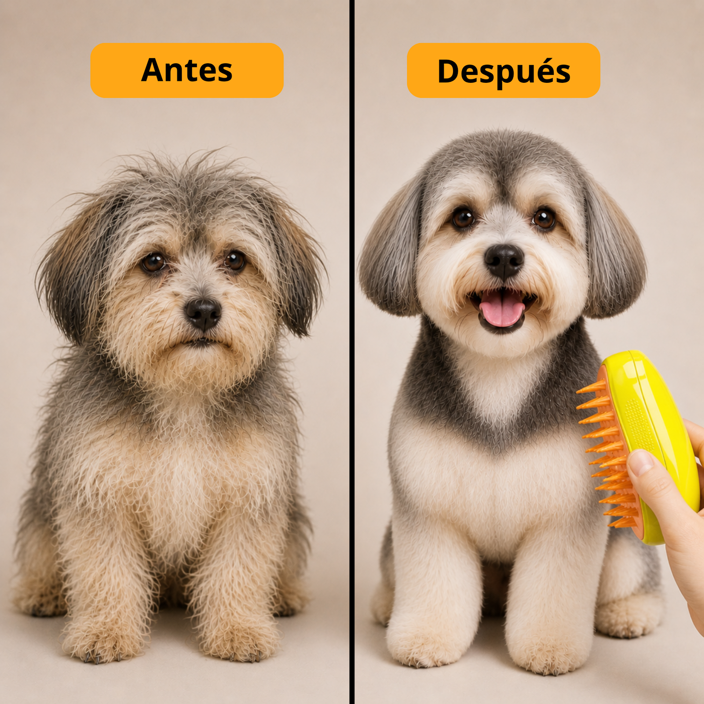 Cepillo de vapor para mascotas